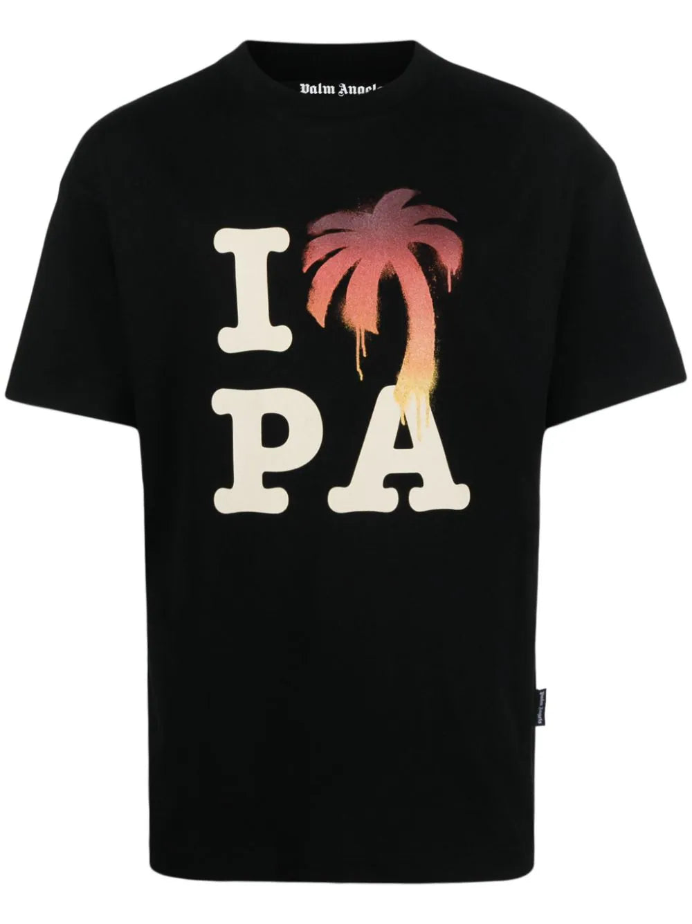 Palm Angels – Schwarzes T-Shirt mit „I Love PA“-Logoaufdruck