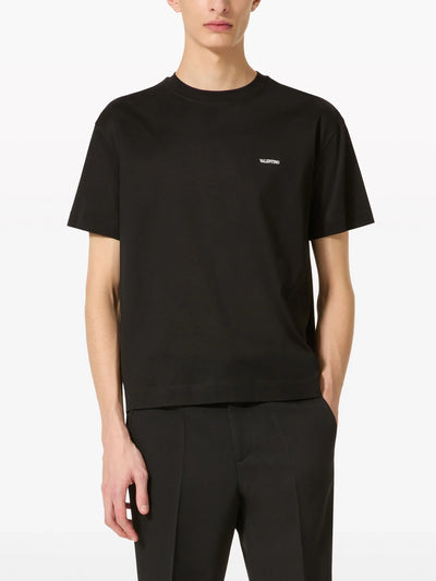 Valentino Garavani – Schwarzes T-Shirt mit Logo-Aufdruck
