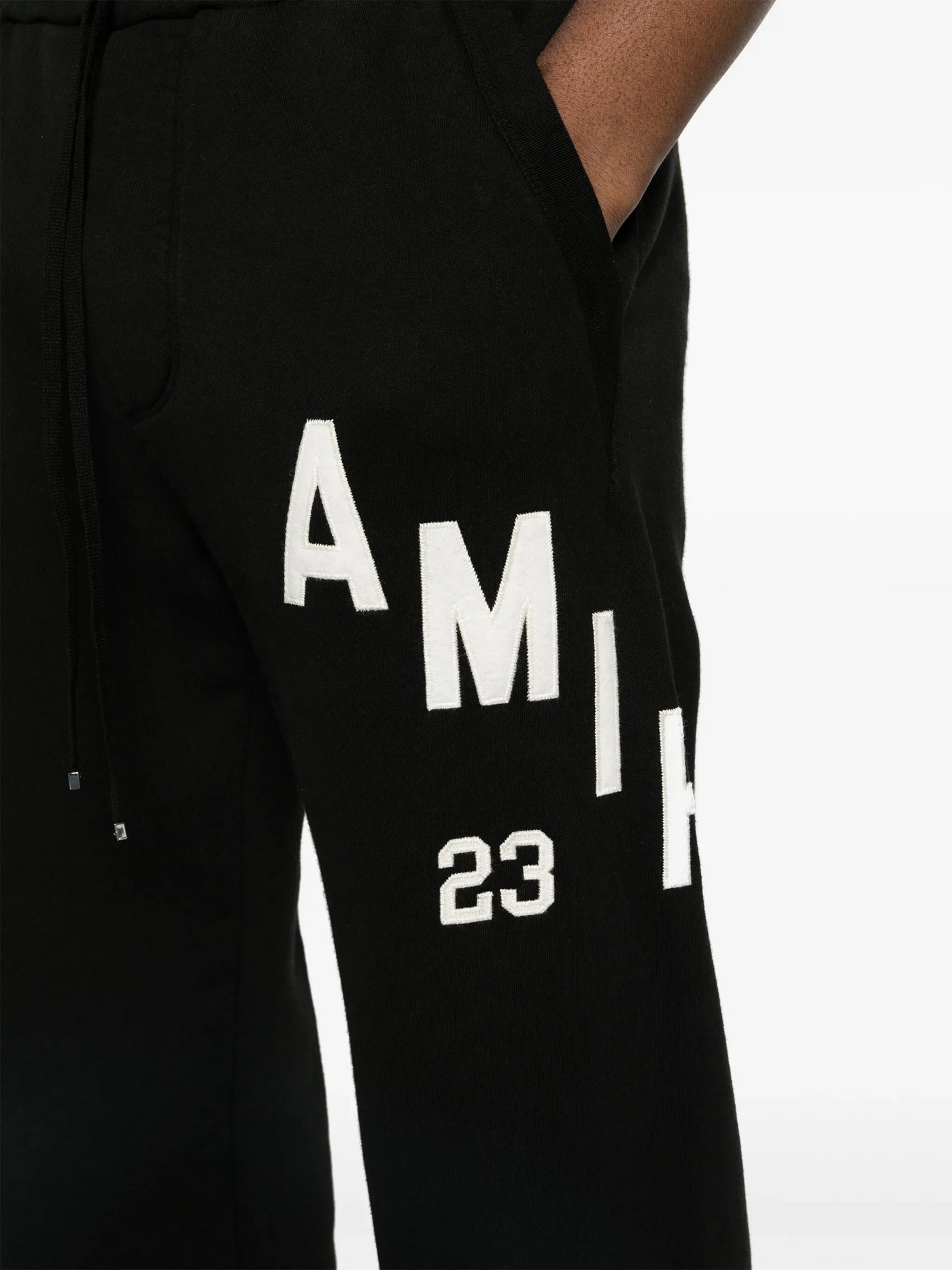 Amiri – Schwarze Jogginghose mit Hockey 23-Logo-Patch