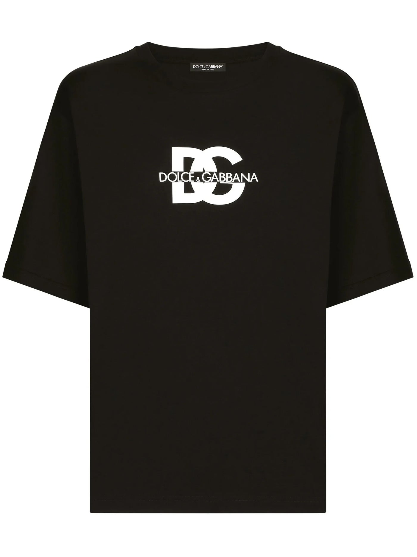 Dolce &amp; Gabbana – T-Shirt mit DG-Print in Schwarz