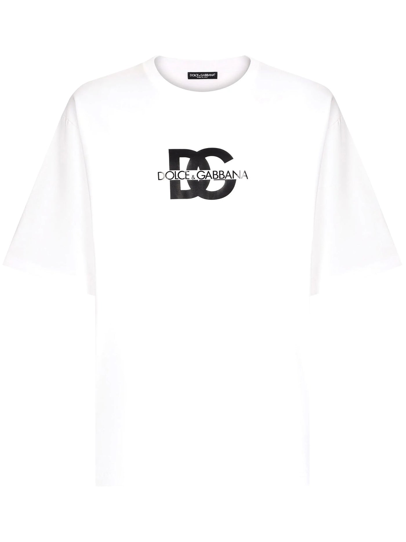 Dolce &amp; Gabbana – T-Shirt mit DG-Print in Weiß
