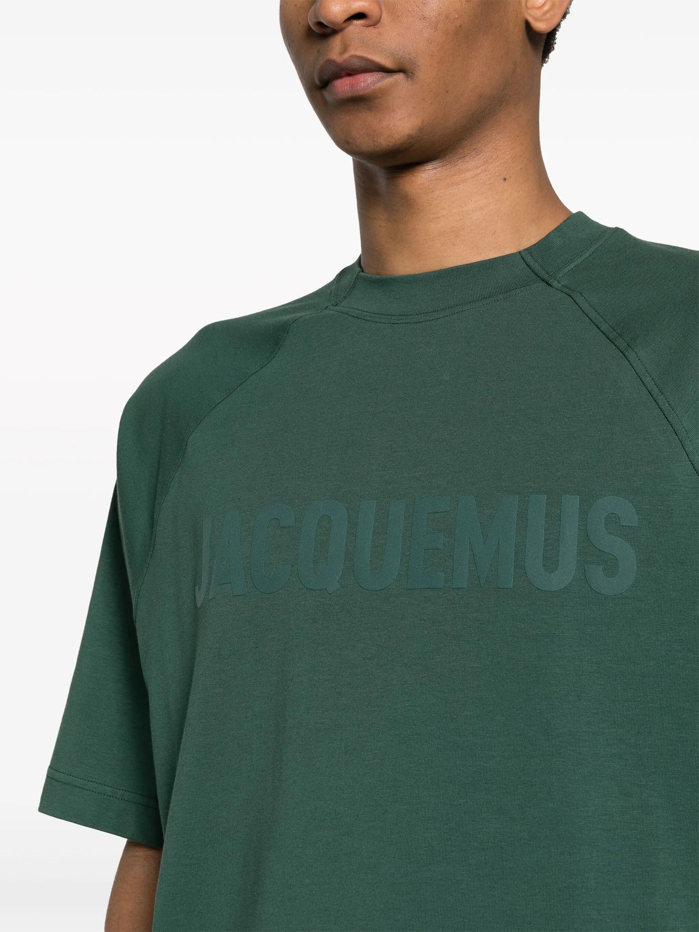 Jacquemus Le T-Shirt Typo Dunkelgrün 