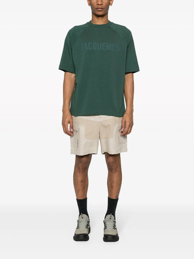 Jacquemus Le T-Shirt Typo Dunkelgrün 