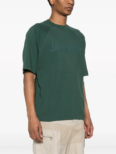 Jacquemus Le T-Shirt Typo Dunkelgrün 