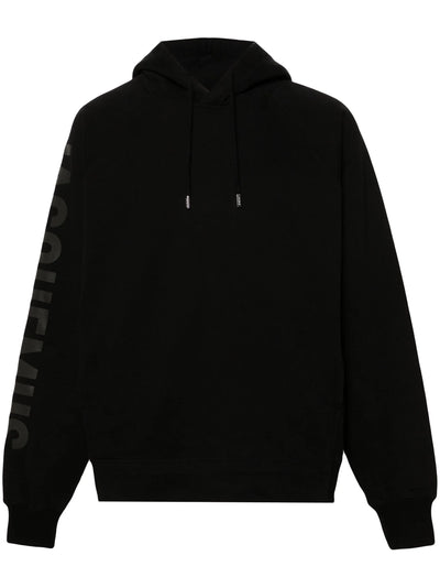 Jacquemus Le Hoodie Typo Baumwolle Schwarz