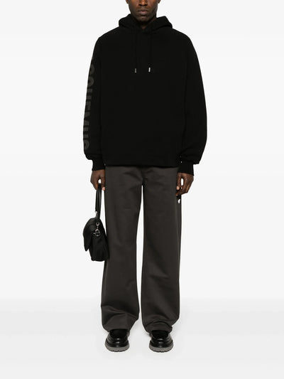 Jacquemus Le Hoodie Typo Baumwolle Schwarz