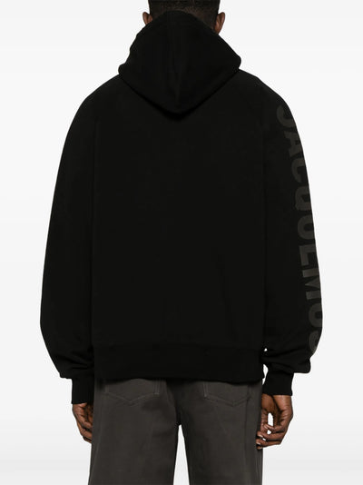 Jacquemus Le Hoodie Typo Baumwolle Schwarz