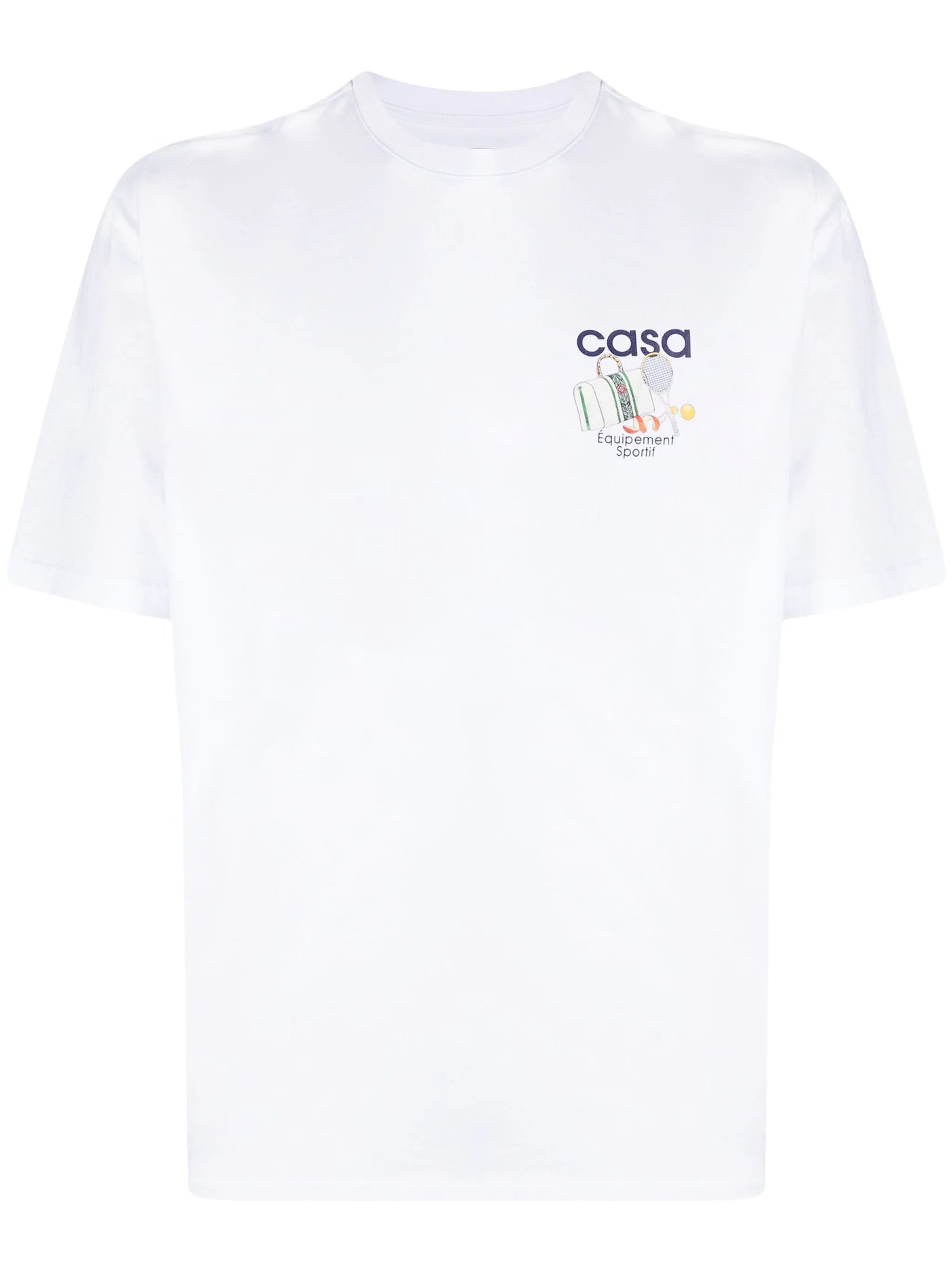 Casablanca Equipment – ​​Sportives Baumwoll-T-Shirt in Weiß