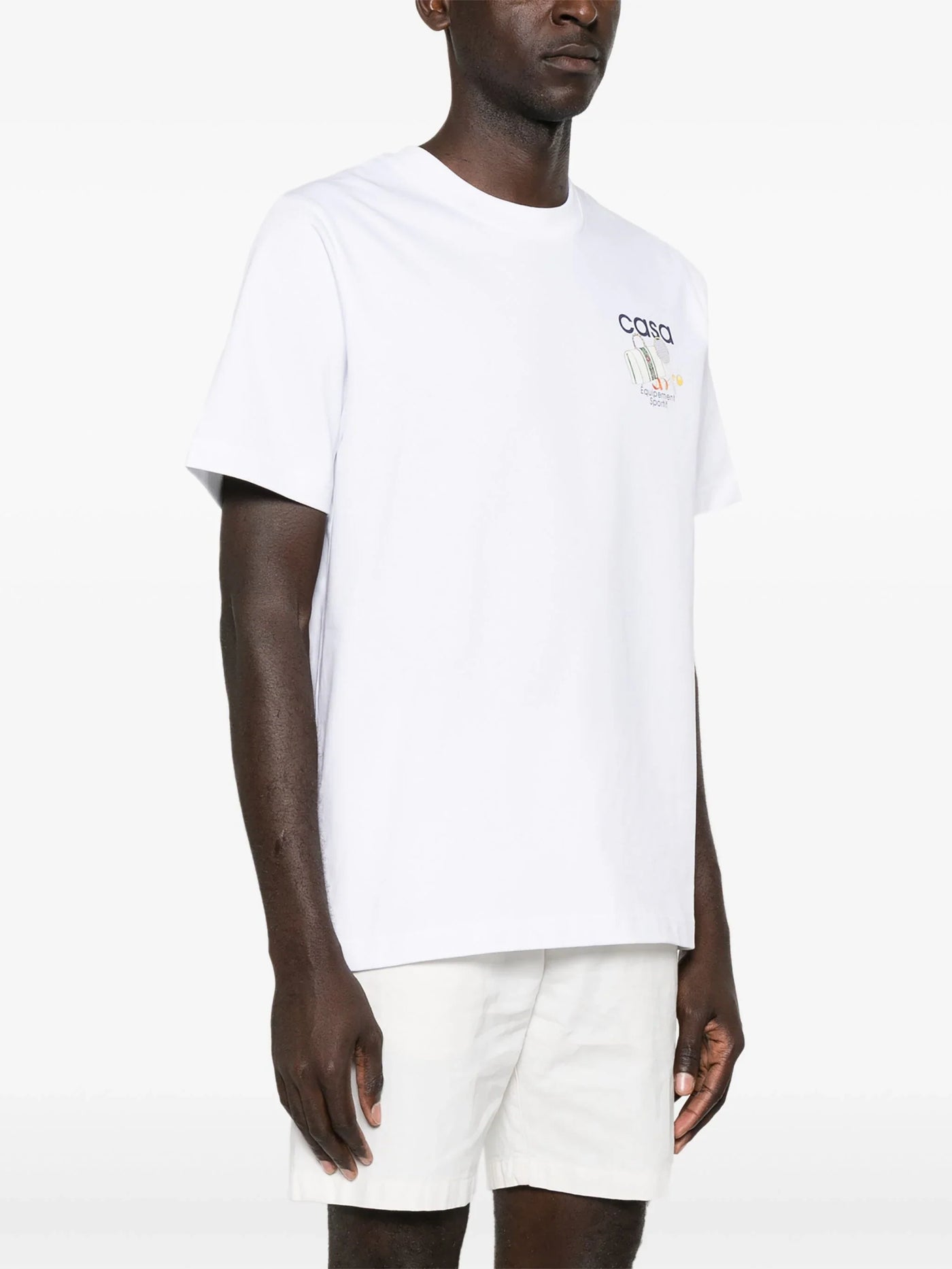 Casablanca Equipment – ​​Sportives Baumwoll-T-Shirt in Weiß