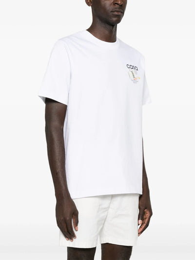 Casablanca Equipment – ​​Sportives Baumwoll-T-Shirt in Weiß