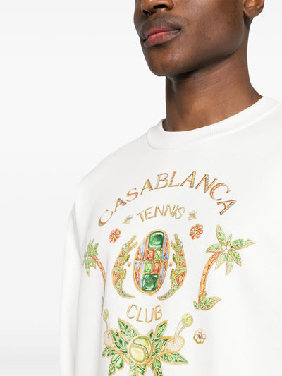 Casablanca Joyaux D'Afrique Tennis Club Sweatshirt Weiß 