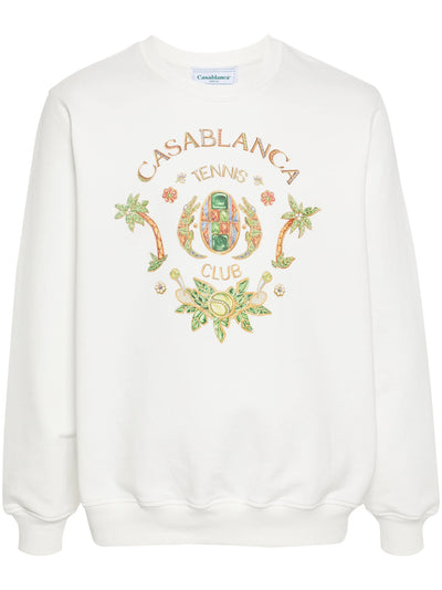 Casablanca Joyaux D'Afrique Tennis Club Sweatshirt Weiß 