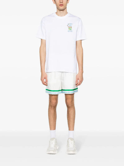 Casablanca – T-Shirt „Le Jeu Colore“ in Weiß mit Print