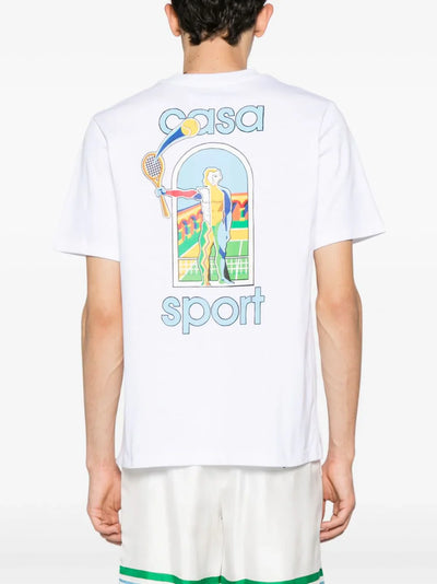 Casablanca – T-Shirt „Le Jeu Colore“ in Weiß mit Print