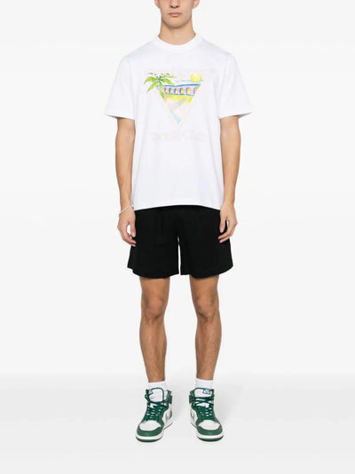 Casablanca Tennis Club – Weißes T-Shirt mit Icon-Print