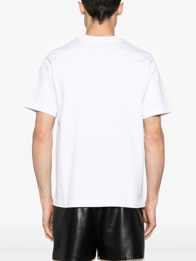 Casablanca – Weißes T-Shirt mit Marmor-Print