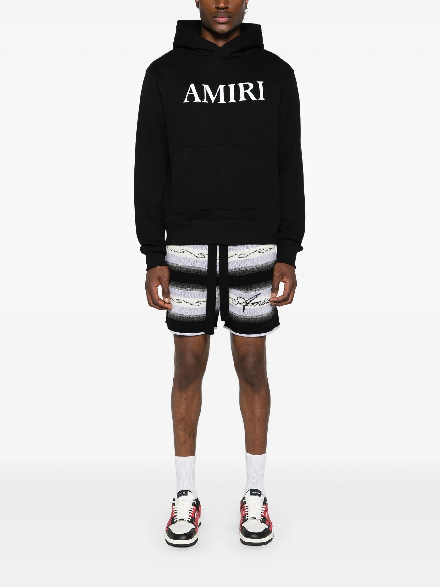 Amiri – Schwarzer Kapuzenpullover mit Core-Logo-Print