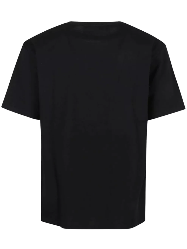 Valentino – Jersey-T-Shirt mit „Chez Valentino“-Print in Schwarz