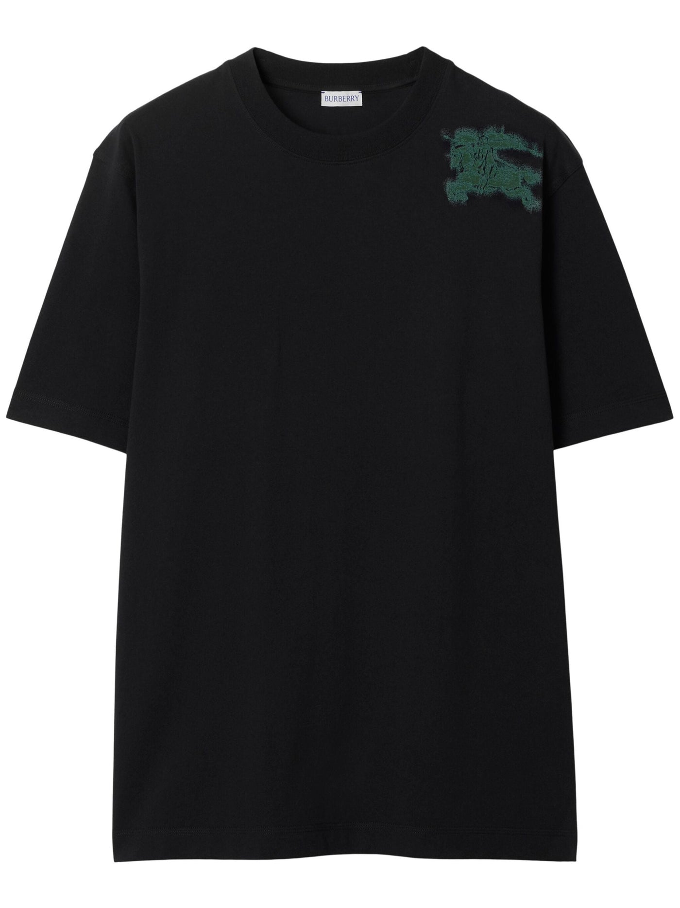 Burberry „Equestrian Knight“-T-Shirt mit Graffiti-Motiv in Schwarz