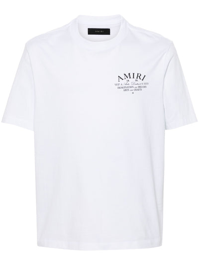 Amiri – T-Shirt „Art District“ mit Print in Weiß