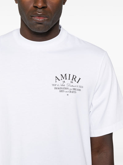 Amiri – T-Shirt „Art District“ mit Print in Weiß