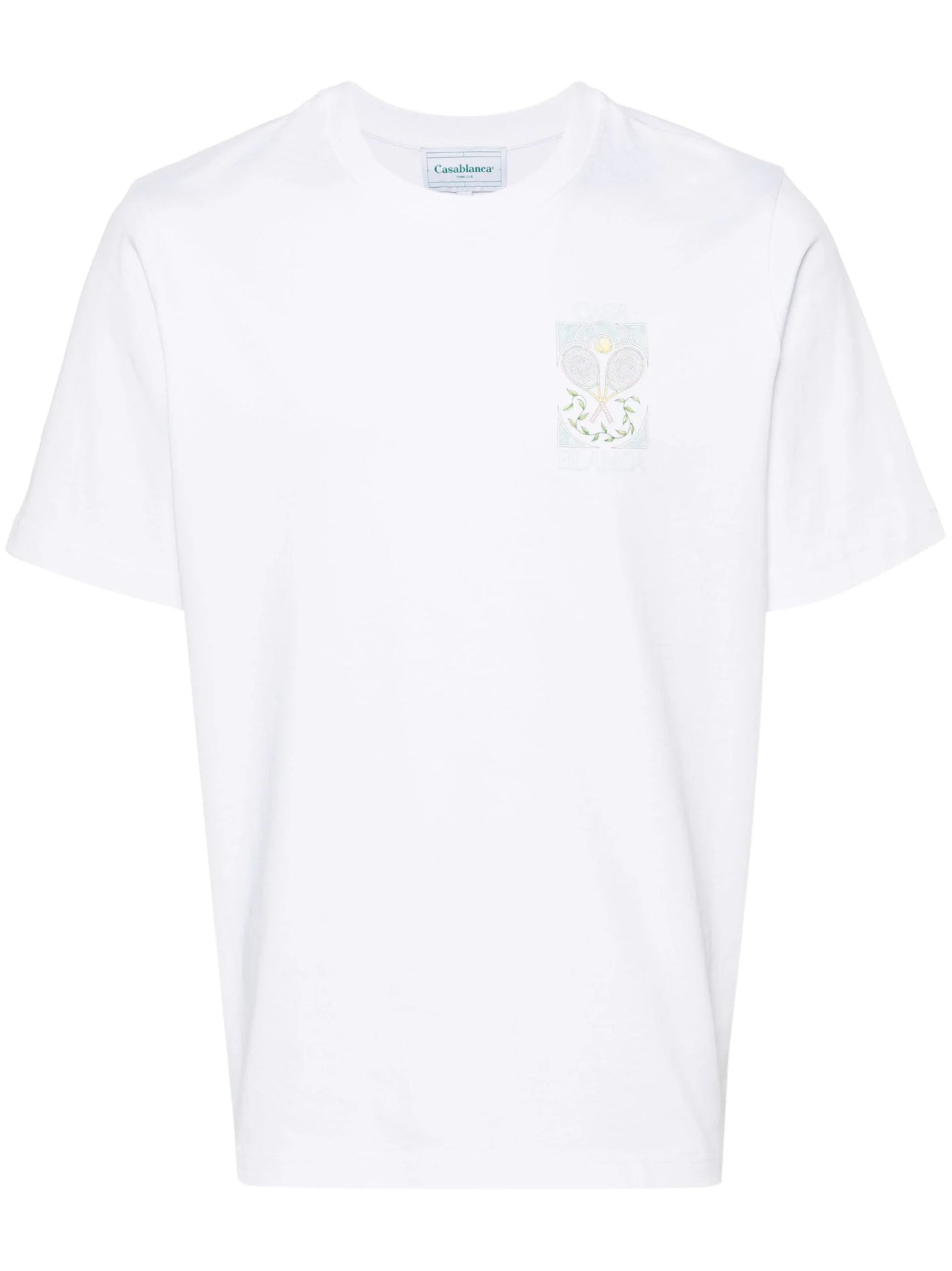Casablanca – Tennis Pastelle – Bedrucktes T-Shirt in Weiß