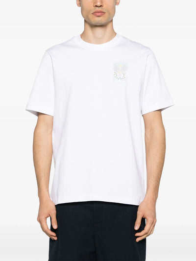 Casablanca – Tennis Pastelle – Bedrucktes T-Shirt in Weiß