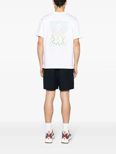 Casablanca – Tennis Pastelle – Bedrucktes T-Shirt in Weiß