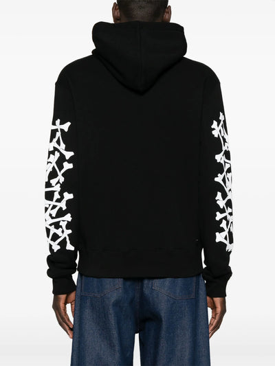 Amiri – Hollywood – Bedruckter Kapuzenpullover mit Knochenmuster in Schwarz