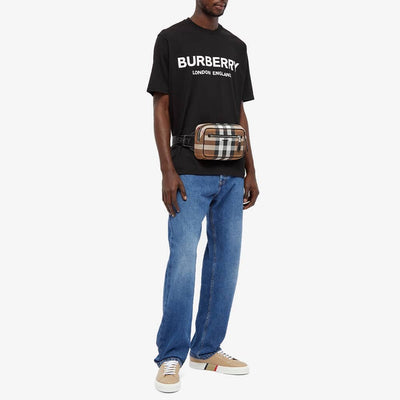 Burberry London – Letchford – Bedrucktes T-Shirt in Schwarz