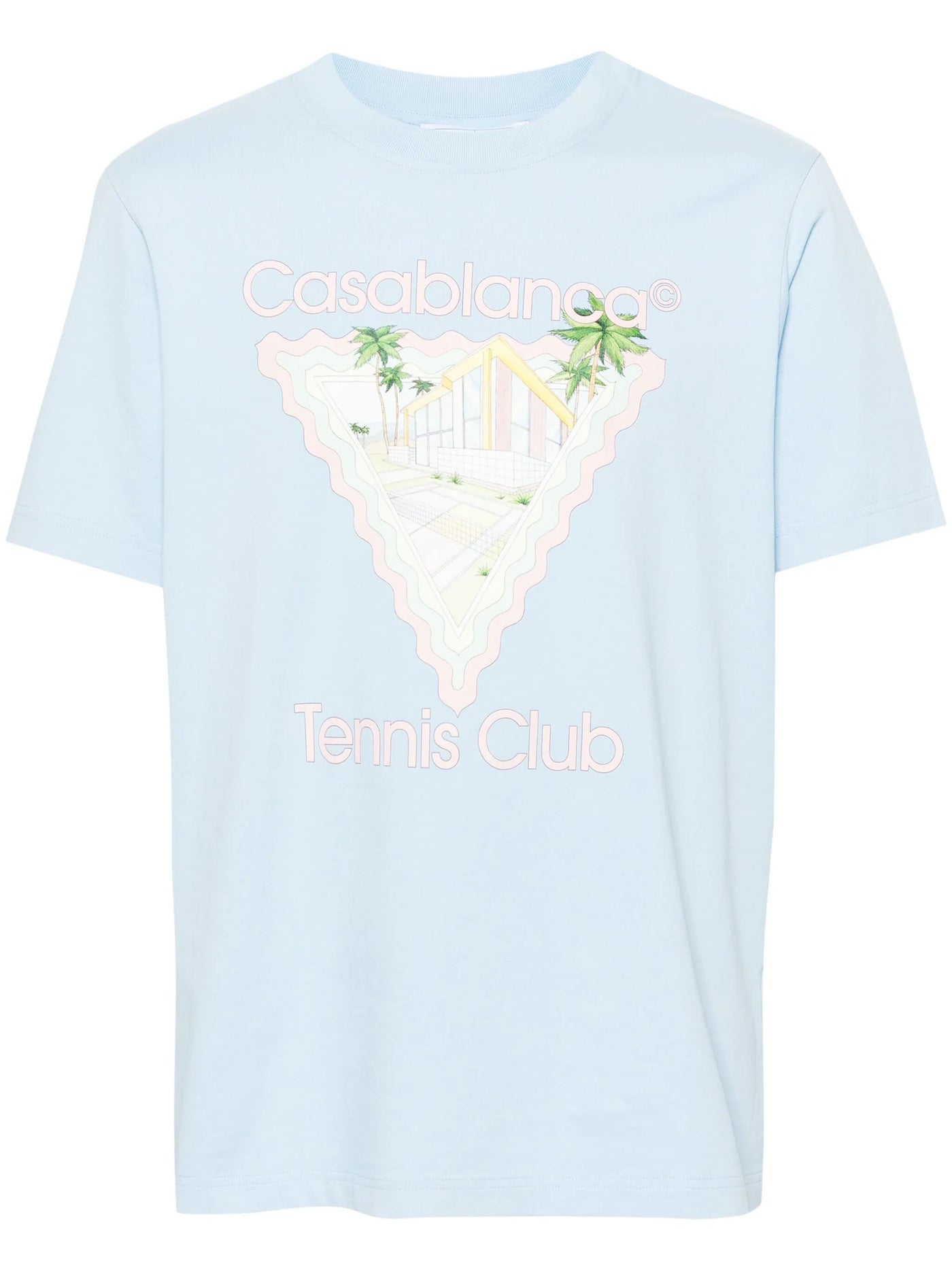 Bedrucktes T-Shirt von Casablanca Maison De Reve in Hellblau