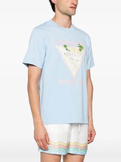 Bedrucktes T-Shirt von Casablanca Maison De Reve in Hellblau