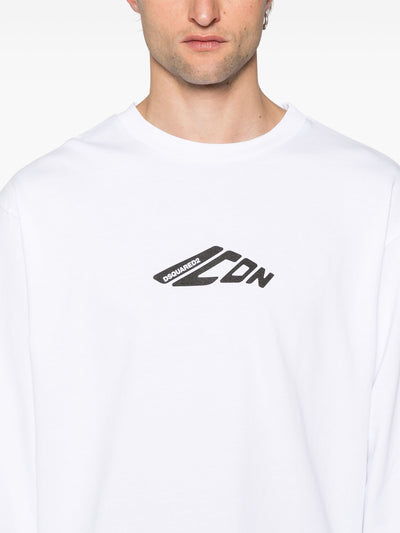 Dsquared2 – Weißes Sweatshirt mit Icon-Logo der New Generation