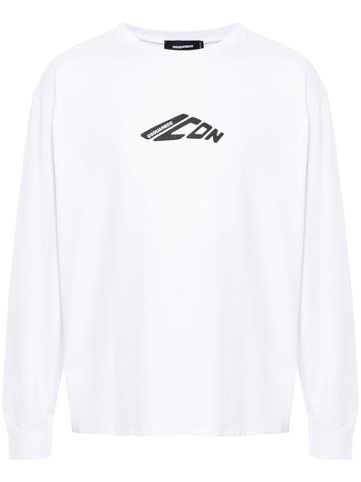 Dsquared2 – Weißes Sweatshirt mit Icon-Logo der New Generation