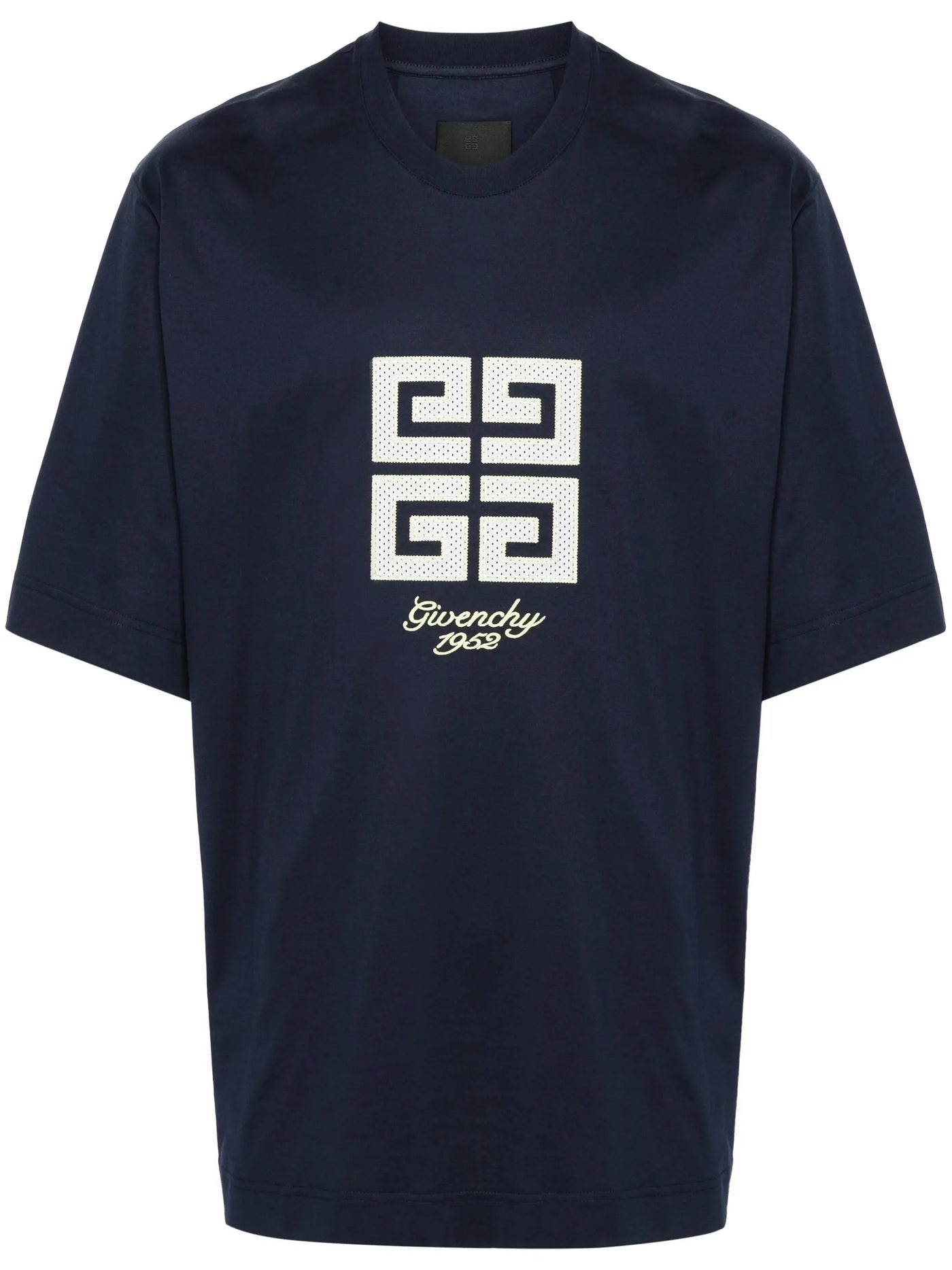 Givenchy – Oversize-T-Shirt „4G 1952“ mit Logostickerei in Mittelblau