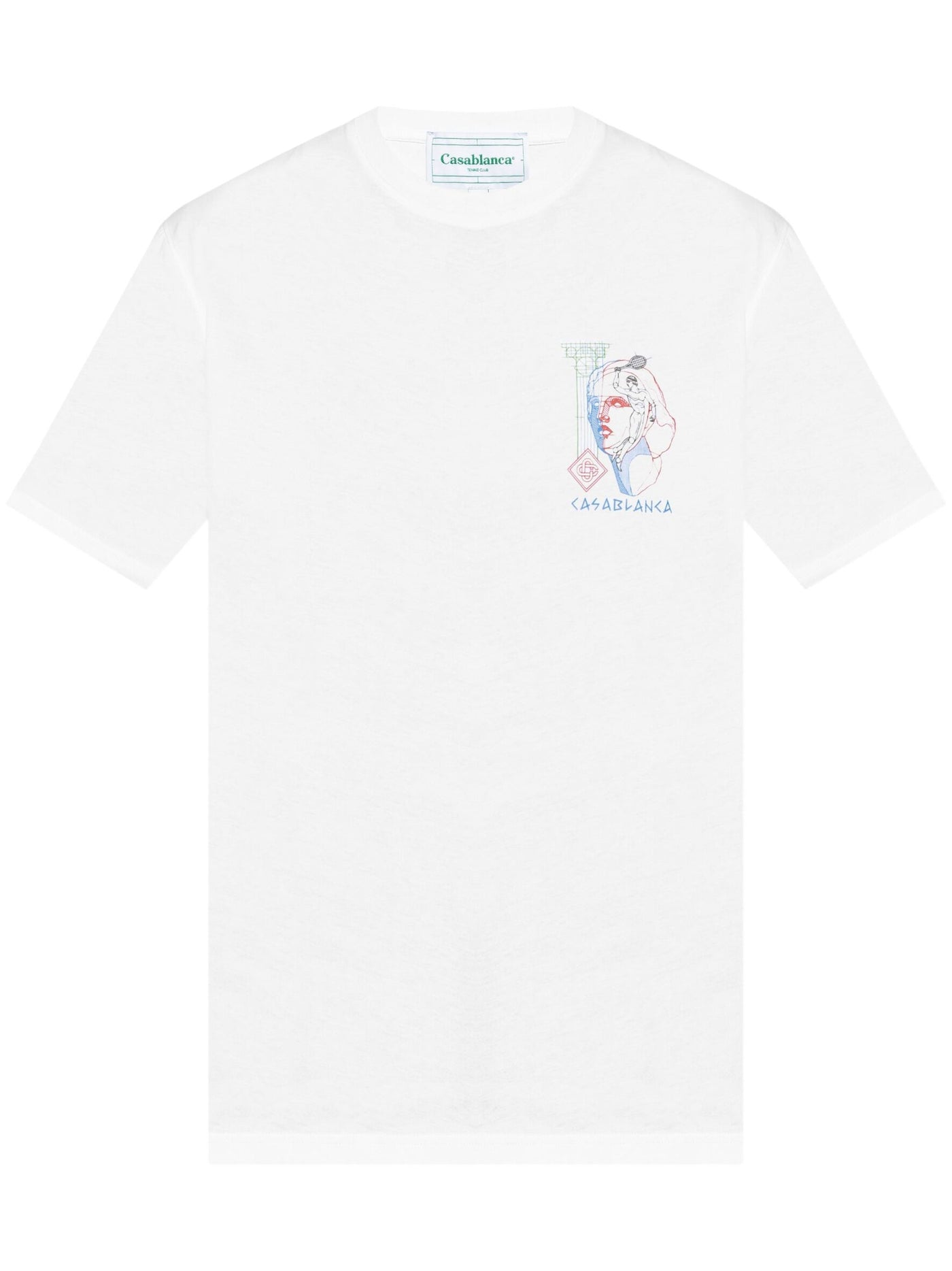 Casablanca – Weißes T-Shirt mit Play In Progress-Print