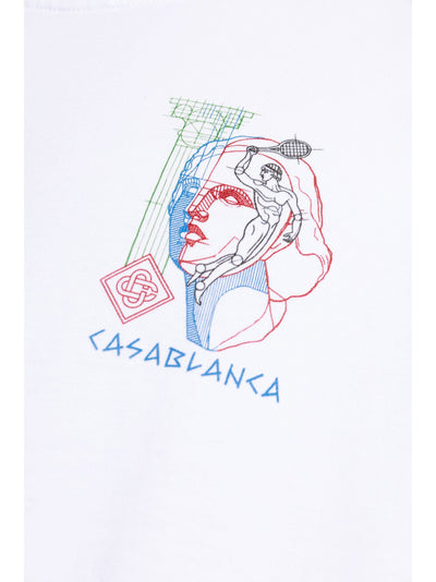 Casablanca – Weißes T-Shirt mit Play In Progress-Print