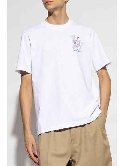 Casablanca – Weißes T-Shirt mit Play In Progress-Print