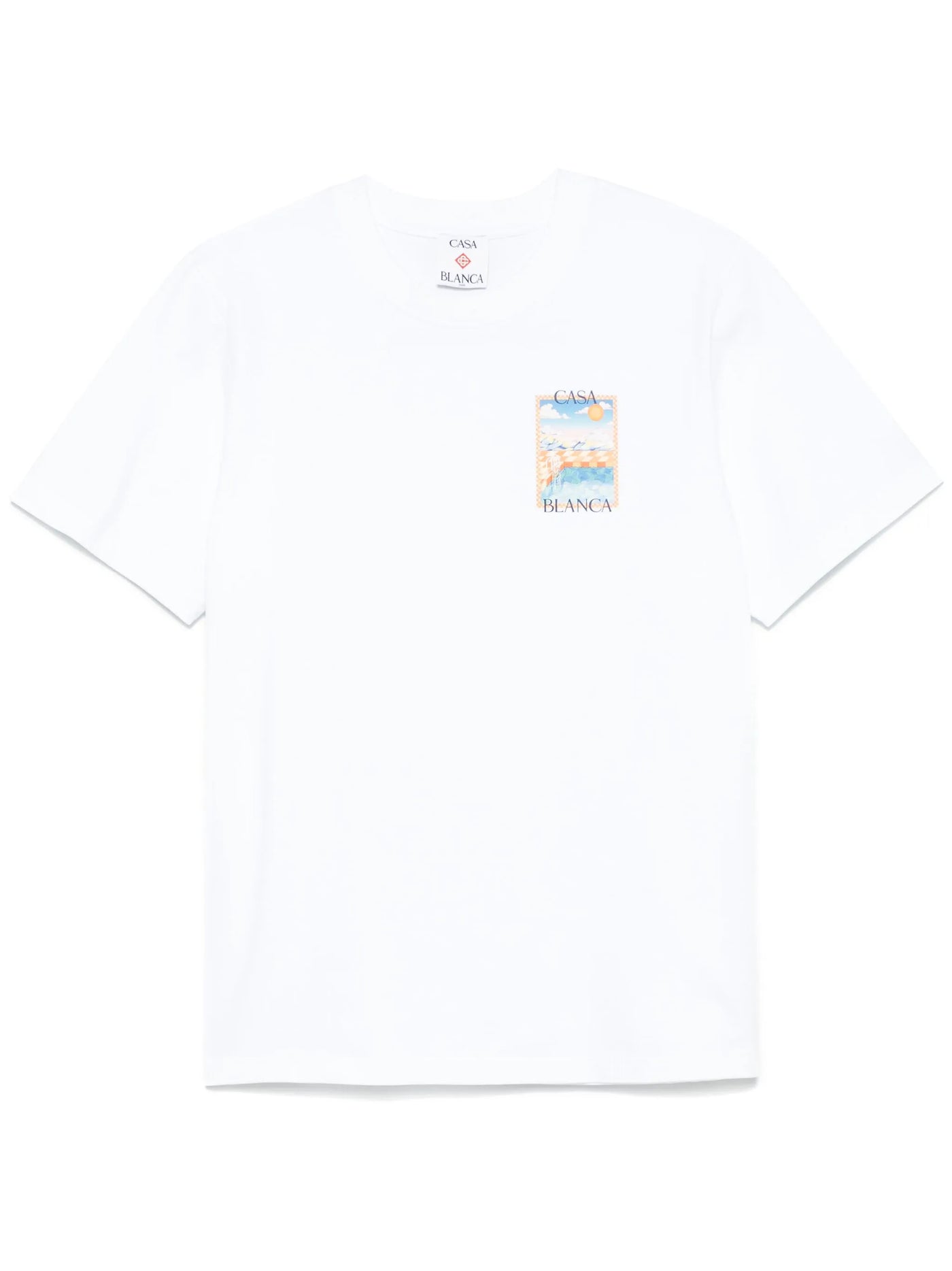Casablanca – T-Shirt mit „Surreal Pool“-Print in Weiß
