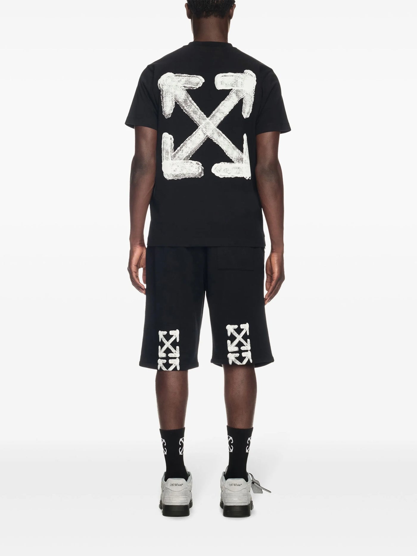 Off-White – Schwarzes T-Shirt mit Pfeil-Logo