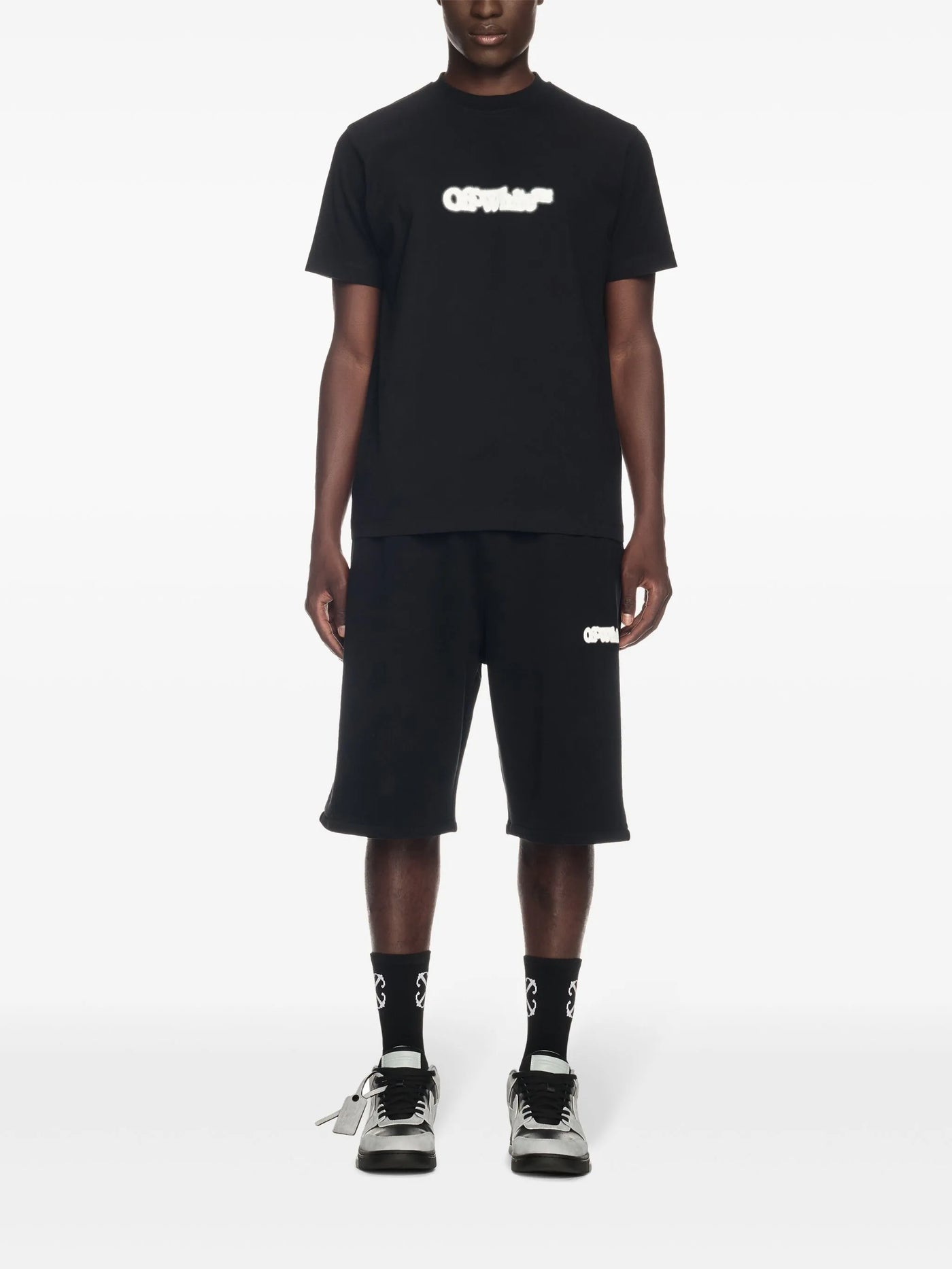 Off-White – Schwarzes T-Shirt mit Pfeil-Logo