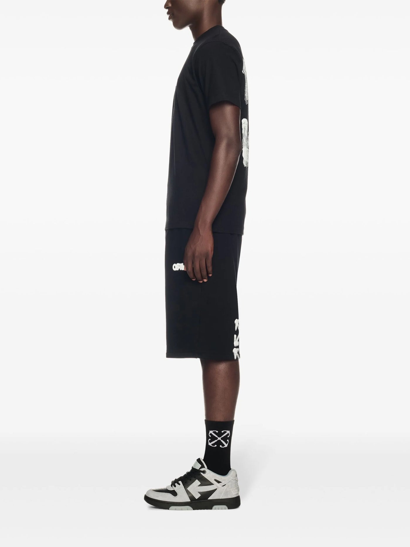 Off-White – Schwarzes T-Shirt mit Pfeil-Logo