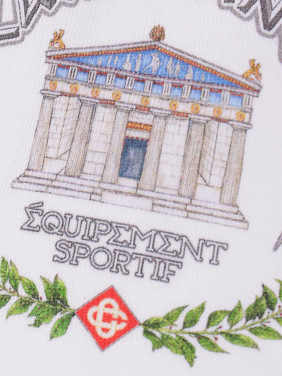 Casablanca – Weißes T-Shirt mit „Le Temple Du Sport“-Print