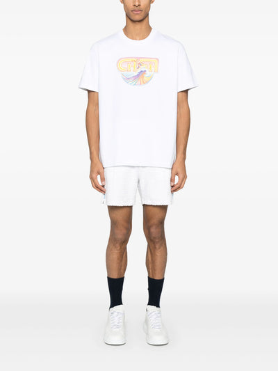 Casablanca – Weißes T-Shirt mit Surf-Print