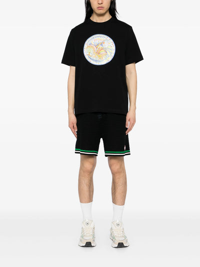 Casablanca – T-Shirt „Die vier Elemente“ in Schwarz