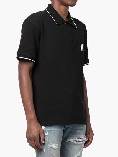 Amiri – Schwarzes Poloshirt mit MA-Logo