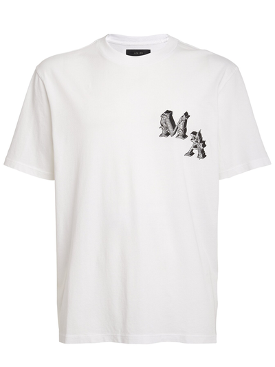 Amiri – Weißes T-Shirt mit Engel-Print