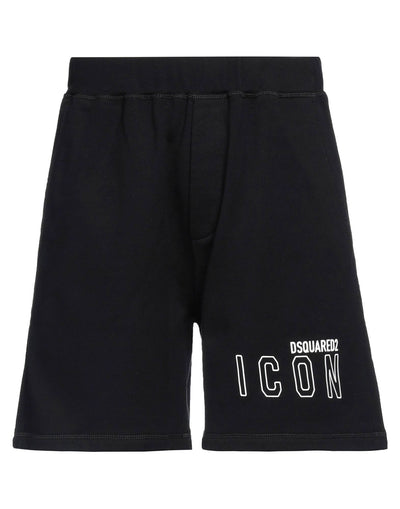 Dsquared2 – Schwarze Shorts mit Icon-Umriss-Print