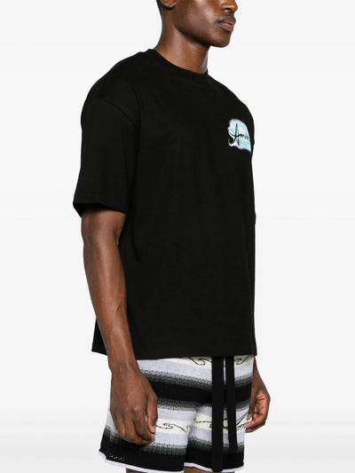 Amiri – Paradise – Airbrush-Übergroßes T-Shirt in Schwarz