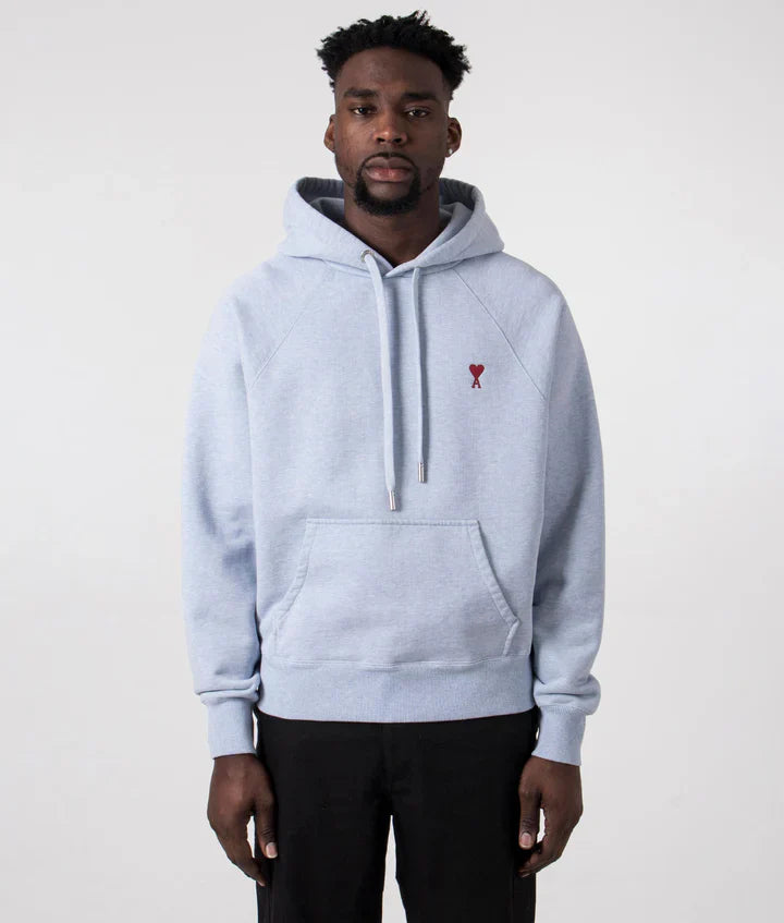 Ami Paris – Ami de Coeur – Kapuzenpullover mit Herzlogo in Hellblau
